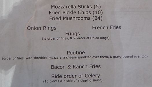 Page 2 of menu, Wagon Wheel in Niagara Falls, NY
